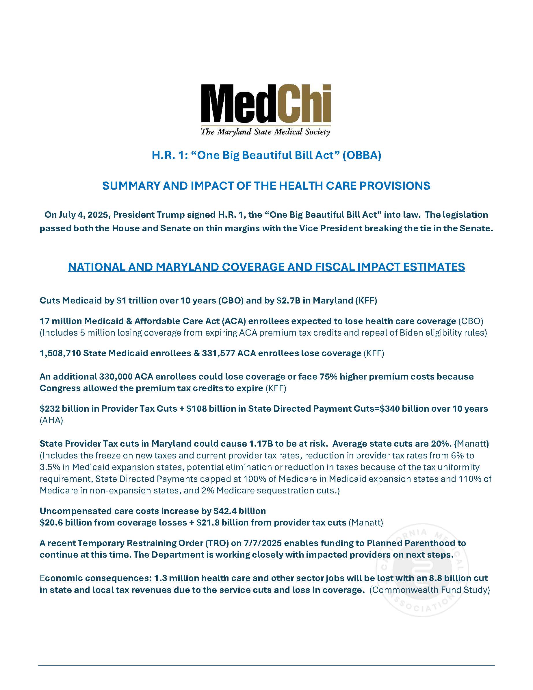 Medicaid Summary